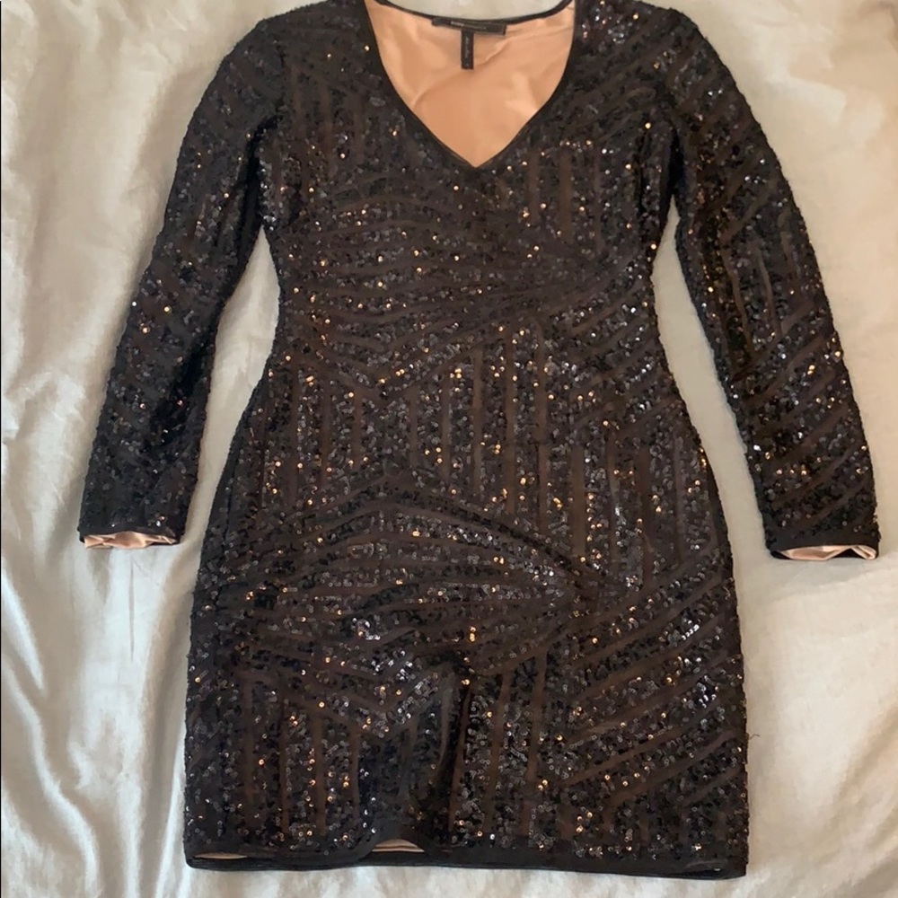 Black, sequin BCBG MAXAZRIA dress